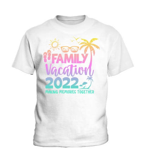 Family Trip Summer Vacation Beach 2022 Vintage Lov Kids T-Shirt