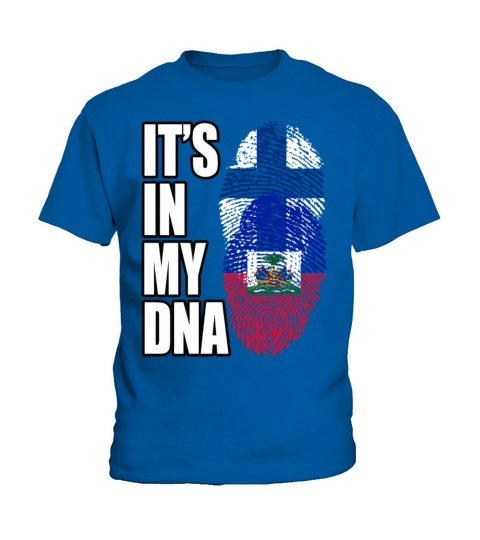 Finland And Haitian Mix Heritage DNA Flag Kids T-Shirt
