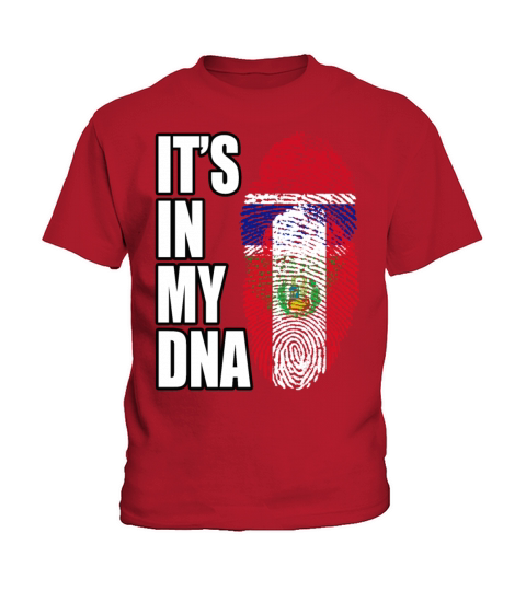 Gambian And Peruvian Mix Heritage DNA Flag Kids T-Shirt