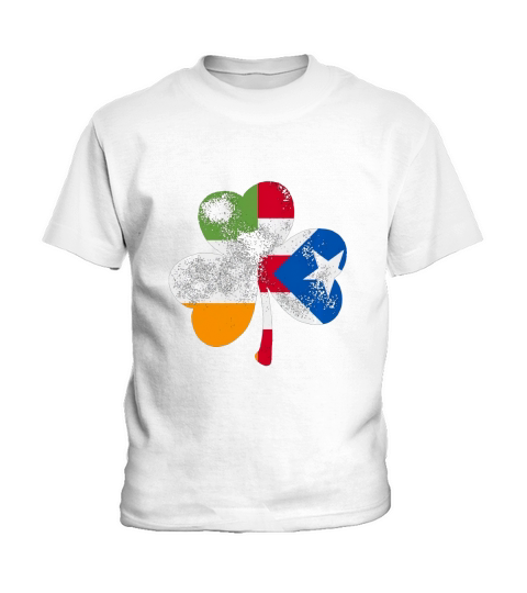 Premium Irish Puerto Rican Shamrock Puerto Rico Flag St Patricks Day shirt Kids T-Shirt
