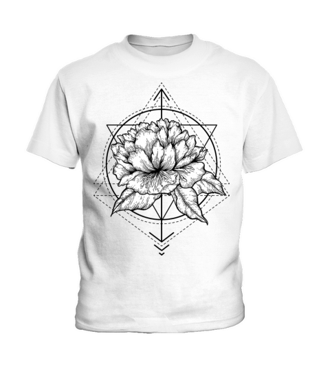 Vintage Abstract Floral Tattoo Kids T-Shirt