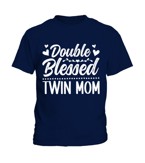Womens Twin Mama Twin Mom to Be Pregnancy Kids T-Shirt
