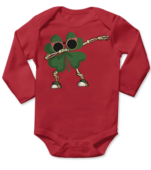 American Grown Irish Roots Design Ireland Patricks Long Sleeve Baby One-Piece
