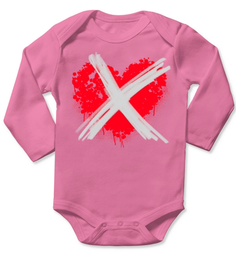 Anti Valentines Day Broken Heart Long Sleeve Baby One-Piece