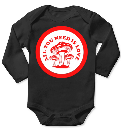 Beautiful Glossy Red Valentine Quote Designer Long Sleeve Baby One-Piece