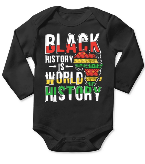 Black Histroy Month Gifts Prde African American Long Sleeve Baby One-Piece