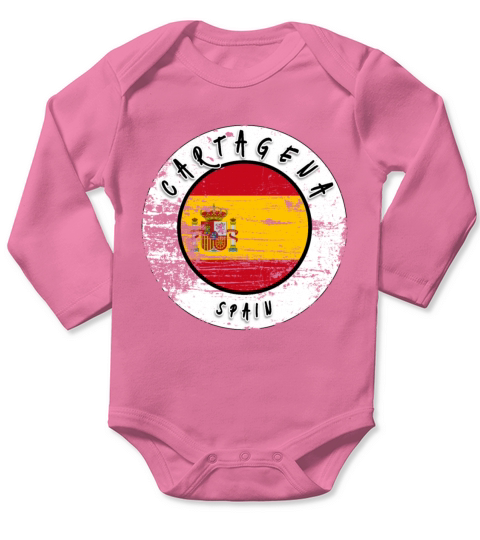 Cartagena Spain Vintage Long Sleeve Baby One-Piece