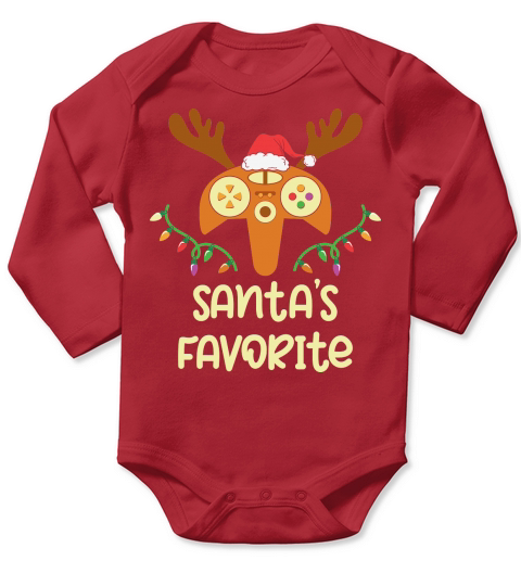 Christmas Sport Santas Favorite Tennis Long Sleeve Baby One-Piece