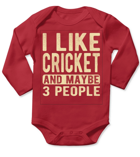 Cricket Saying Long Sleeve Baby One-Piece