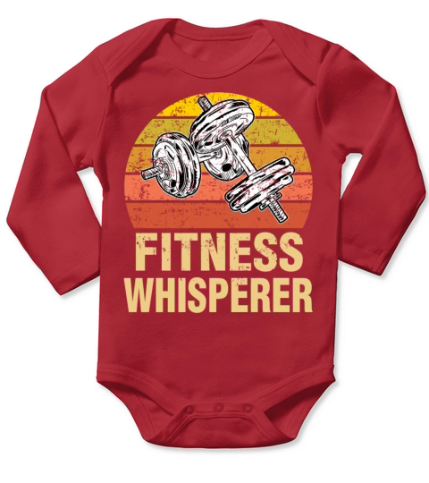 Fitness Whisperer Funny Weightlifting Gym Workout Long Sleeve Baby One-Piece