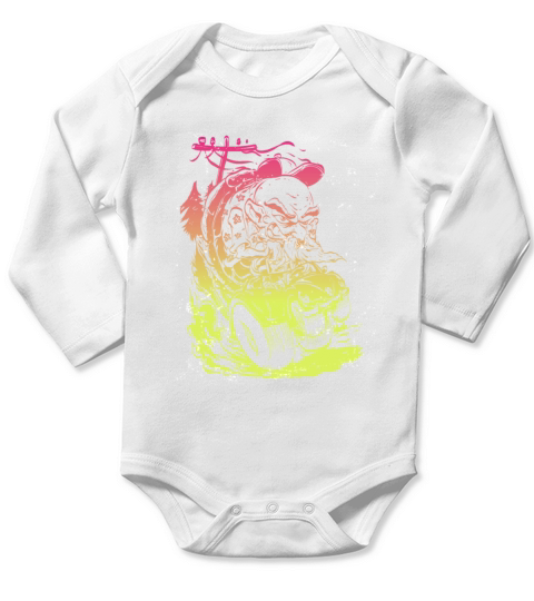 Hot Rod Cars Vintage Retro American Hotrod Horror Long Sleeve Baby One-Piece