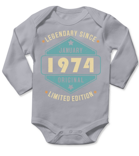 Legendary Since January 1974 Limited Edition Long Sleeve Baby One-Piece