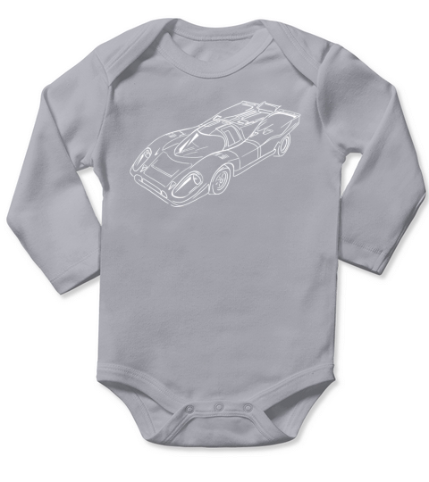 Line drawing 911 - Sportscar Long Sleeve Baby One-Piece