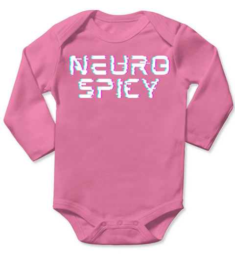 Neuro Spicy Vaporwave Spectrum Autism Awareness Long Sleeve Baby One-Piece