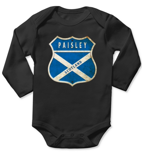 Paisley Scotland coat of arms flag design Long Sleeve Baby One-Piece