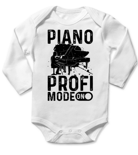 Pianist Piano Player - Piano Profi Mode On Long Sleeve Baby One-Piece