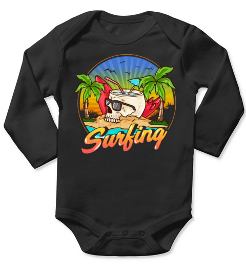 Surfing Long Sleeve Baby One-Piece