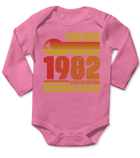 Vintage 1982 Limited Edition Original Parts Long Sleeve Baby One-Piece