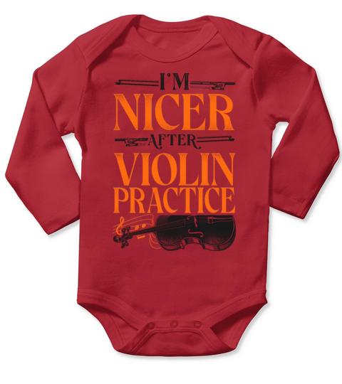 Violin Violinist Vintage Im Nicer Long Sleeve Baby One-Piece