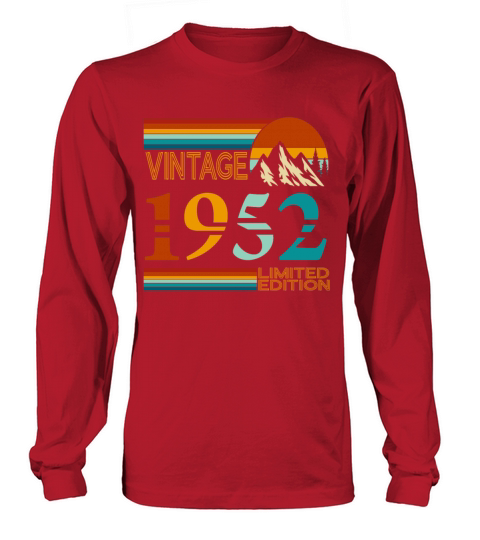 1952 vintage vintage retro birthday gift Long sleeved Unisex