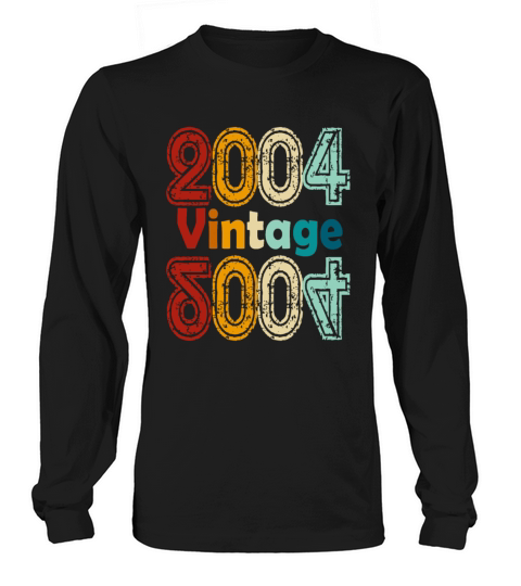 2004 vintage vintage retro birthday gift Long sleeved Unisex