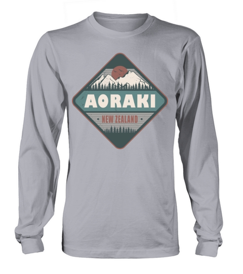 Aoraki Mount Cook New Zealand Vintage Hiking Long sleeved Unisex