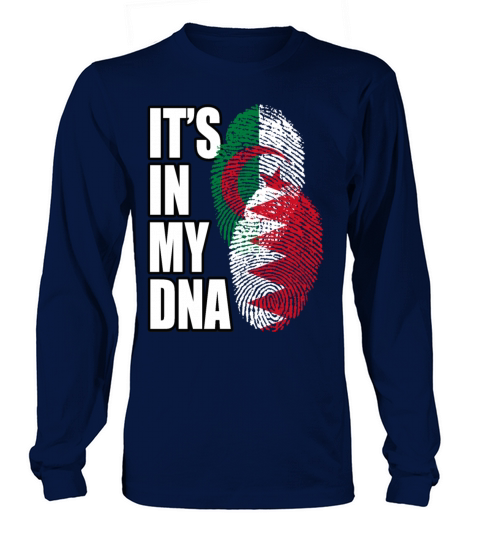 Bahraini And Algerian Mix Heritage DNA Flag Long sleeved Unisex