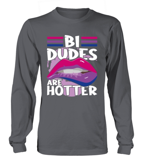 Bi Dudes Are Hotter Bisexual Pride Flag Lips Long sleeved Unisex