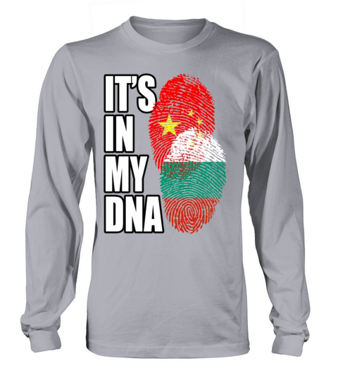 Bulgarian And Chinese Mix Heritage DNA Flag Long sleeved Unisex