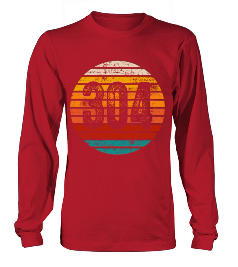 Distressed Vintage Sunset 304 Area Code Long sleeved Unisex