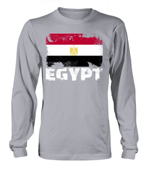 Egypt Flag Vintage Distressed Egyptian Grunge Trav Long sleeved Unisex