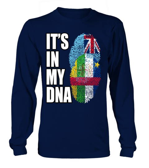 Fijian And Central African Mix Heritage DNA Flag Long sleeved Unisex