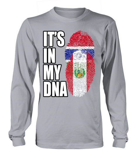 Gambian And Peruvian Mix Heritage DNA Flag Long sleeved Unisex