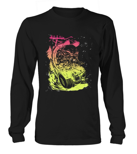 Hot Rod Cars Vintage Retro American Hotrod Horror Long sleeved Unisex