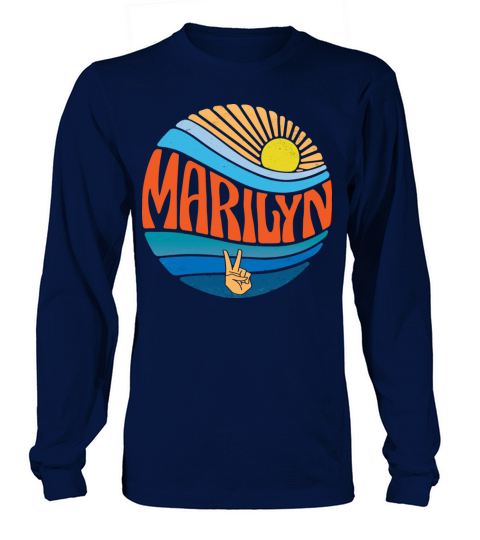 Marilyn Shirt Vintage Sunset Marilyn Groovy Tie Long sleeved Unisex