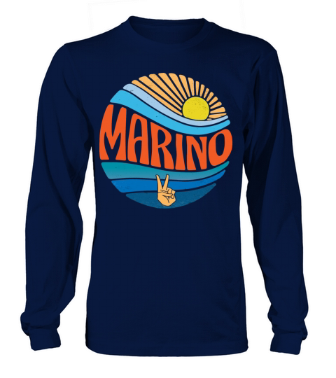 Marino Shirt Vintage Sunset Marino Groovy Tie Dye Long sleeved Unisex
