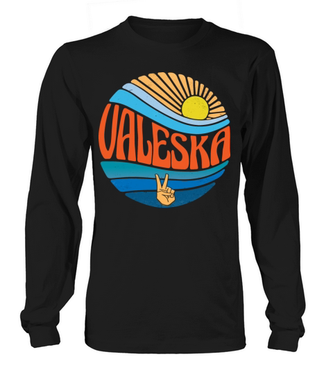 Valeska Shirt Vintage Sunset Valeska Groovy Tie Long sleeved Unisex