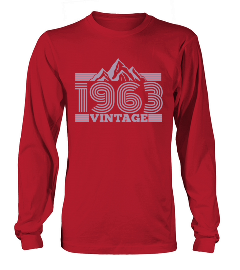 Vintage 1963 Birthday Retro Look Long sleeved Unisex