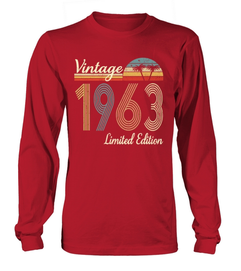 Vintage 1963 Limited Edition 60th Birthday Gift Long sleeved Unisex