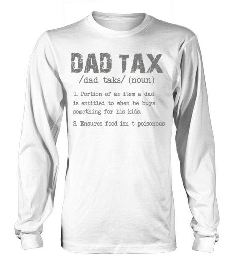 Vintage Dad Tax Definition Men Funny Fathers Day Long sleeved Unisex