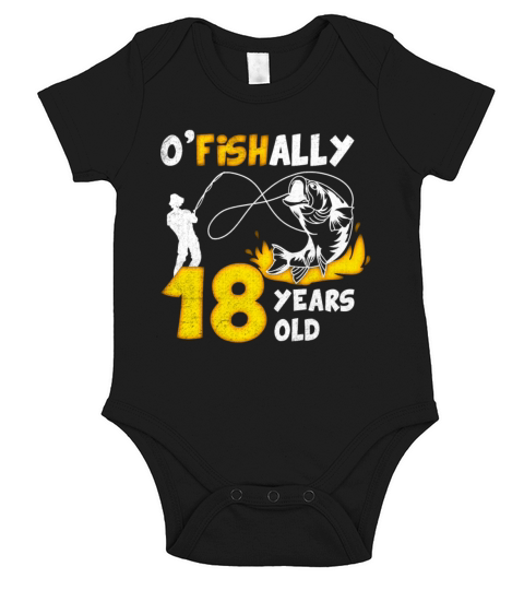 18th Birthday Fishing 1975 Vintage Fisherman Angle Short Sleeve Baby One-Piece
