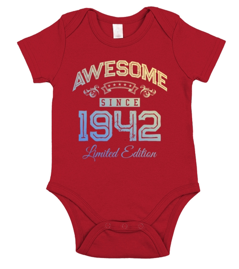 1942 awesome since Short Sleeve Baby One-Piece