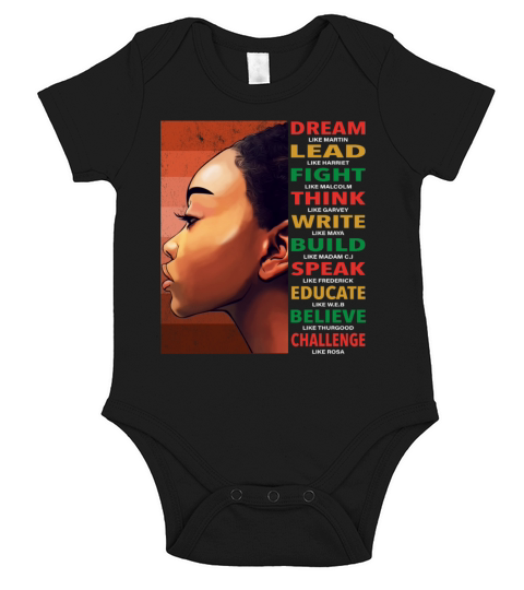 African American Black History Month Short Sleeve Baby One-Piece