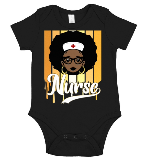 African American Nurse Strong Melanin Girl Melanin Short Sleeve Baby One-Piece