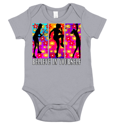 Believe In Yourself With Roses Flowers Short Sleeve Baby One-Piece