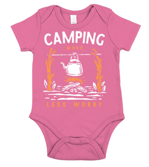 Camping More Less Worry Short Sleeve Baby One-Piece