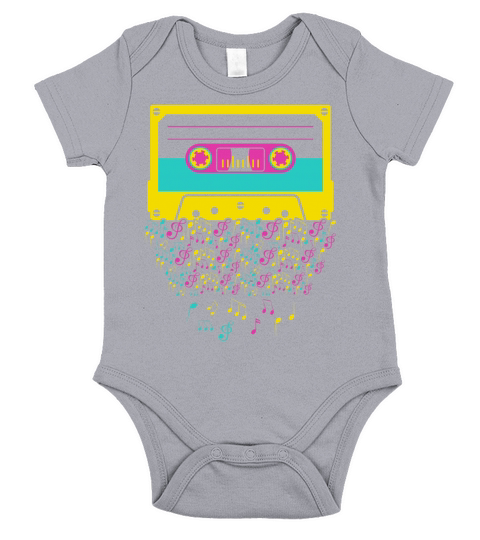 Cassette Tape Music Lover National Retro Day Short Sleeve Baby One-Piece