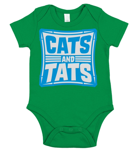 cats and tats quote Short Sleeve Baby One-Piece