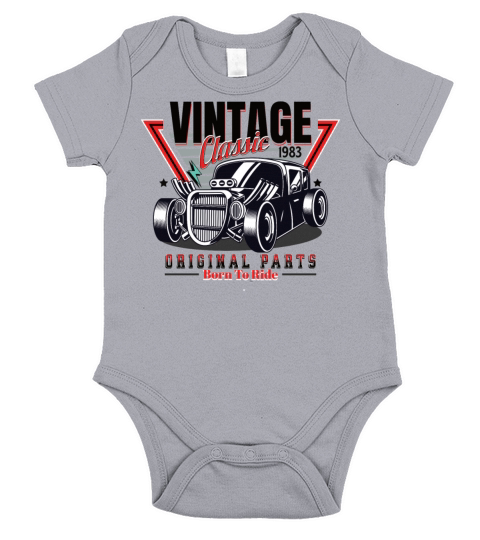 Classic 1983 - born to ride Short Sleeve Baby One-Piece