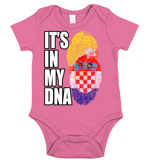 Croatian And Bhutanese Mix Heritage DNA Flag Short Sleeve Baby One-Piece